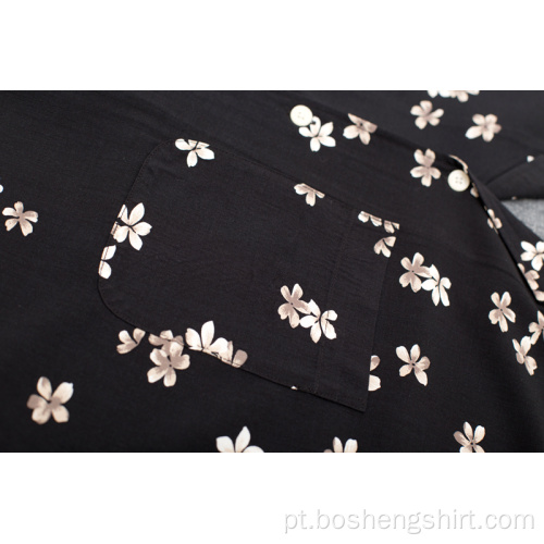 Camisas de impressão floral de praia havaiana